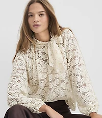 Lace Scarf Blouse