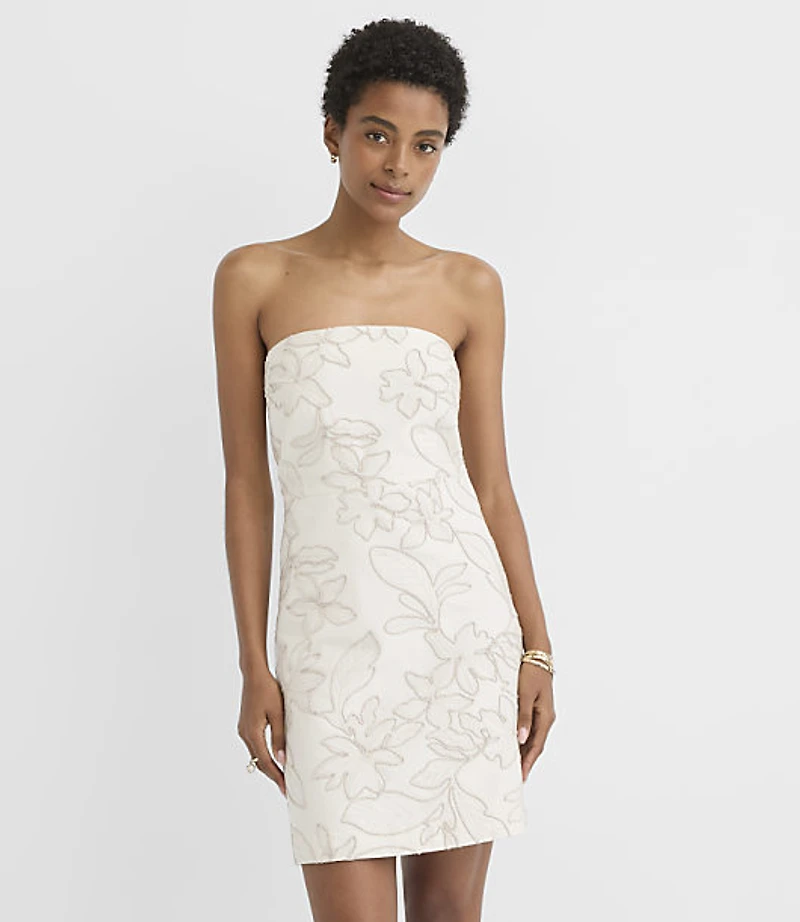 Hibiscus Strapless Mini Dress