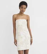 Hibiscus Strapless Mini Dress