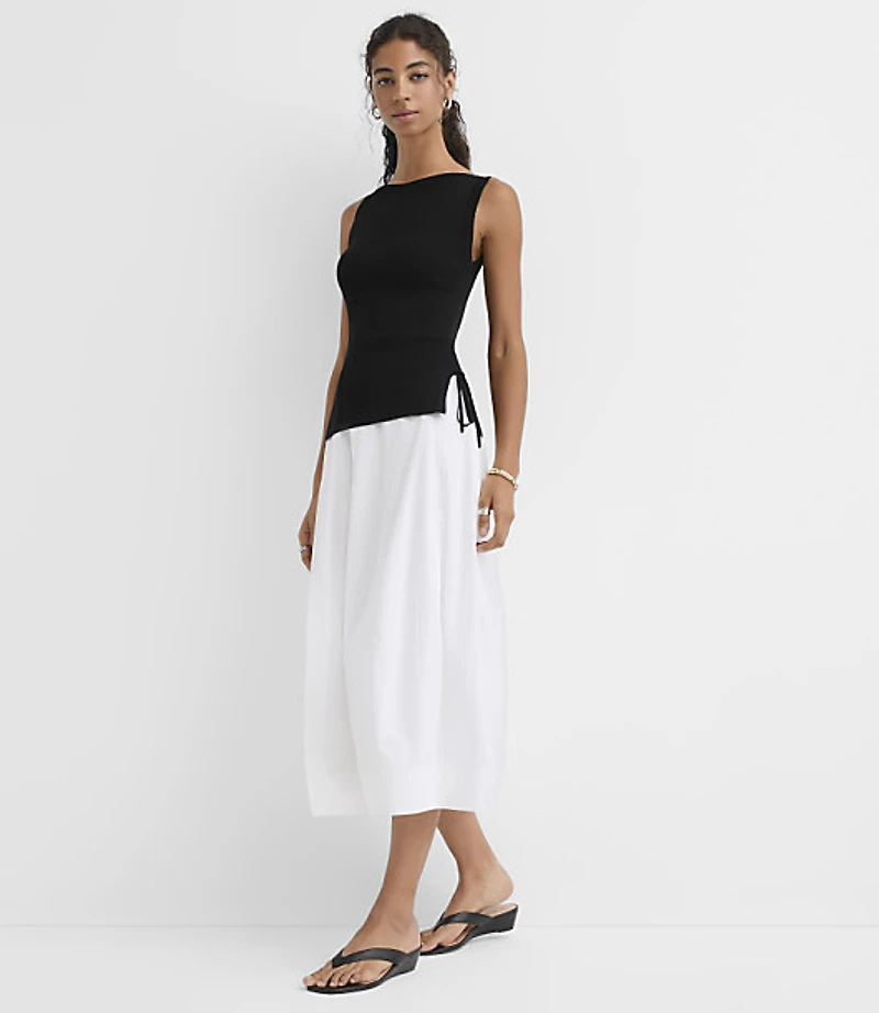 Side Tie Sweater Tank Top