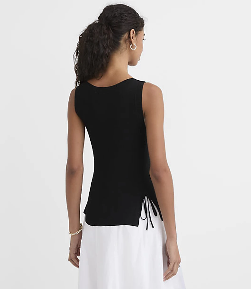 Side Tie Sweater Tank Top
