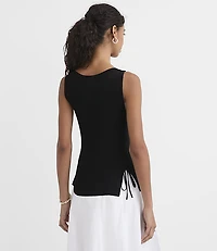 Side Tie Sweater Tank Top