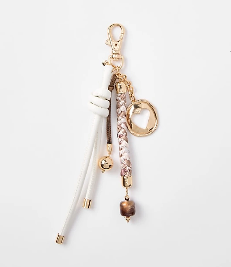 Cutout Heart Rope Bag Charm
