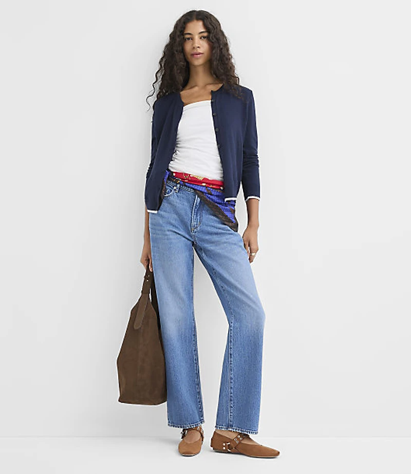 Tipped Luxe Knit Cardigan