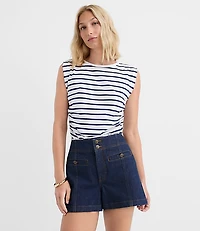 Stripe Ruched Tank Top