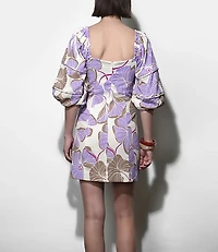 Greylin Emery Bubble Sleeve Piped Mini Dress