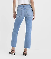 Rivete Fresh Cut Low Rise Straight Jeans Medium Light Authentic Indigo