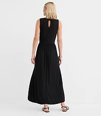 Petite Drop Waist Bubble Midi Dress