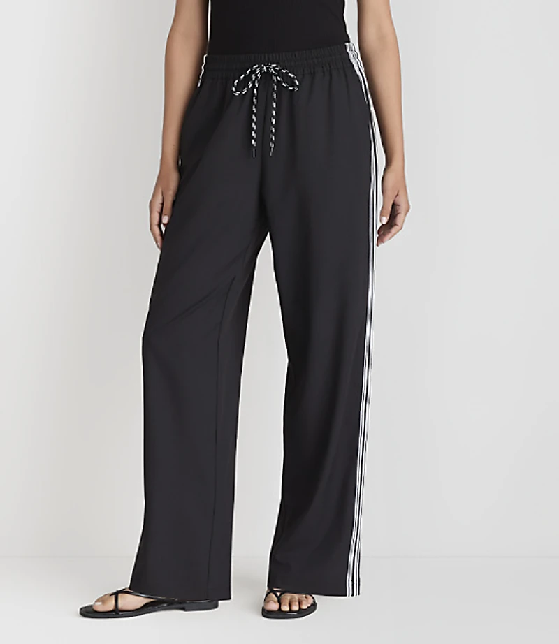 Lou & Grey Side Stripe Wanderweave Straight Leg Pants