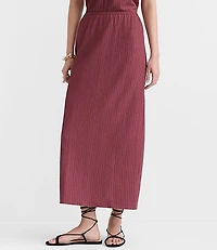 Petite Textured Column Midi Skirt