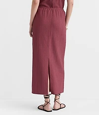 Petite Textured Column Midi Skirt
