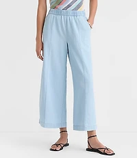 Breezy Wide Leg Crop Pants Chambray