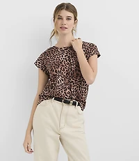 Leopard Print Modern Wedge Tee