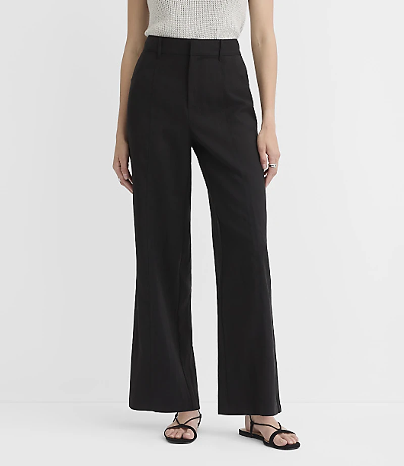 Petite Relaxed Straight Pants Twill