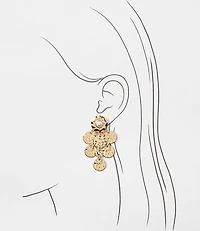 Pearlized Hammered Drop Earrings