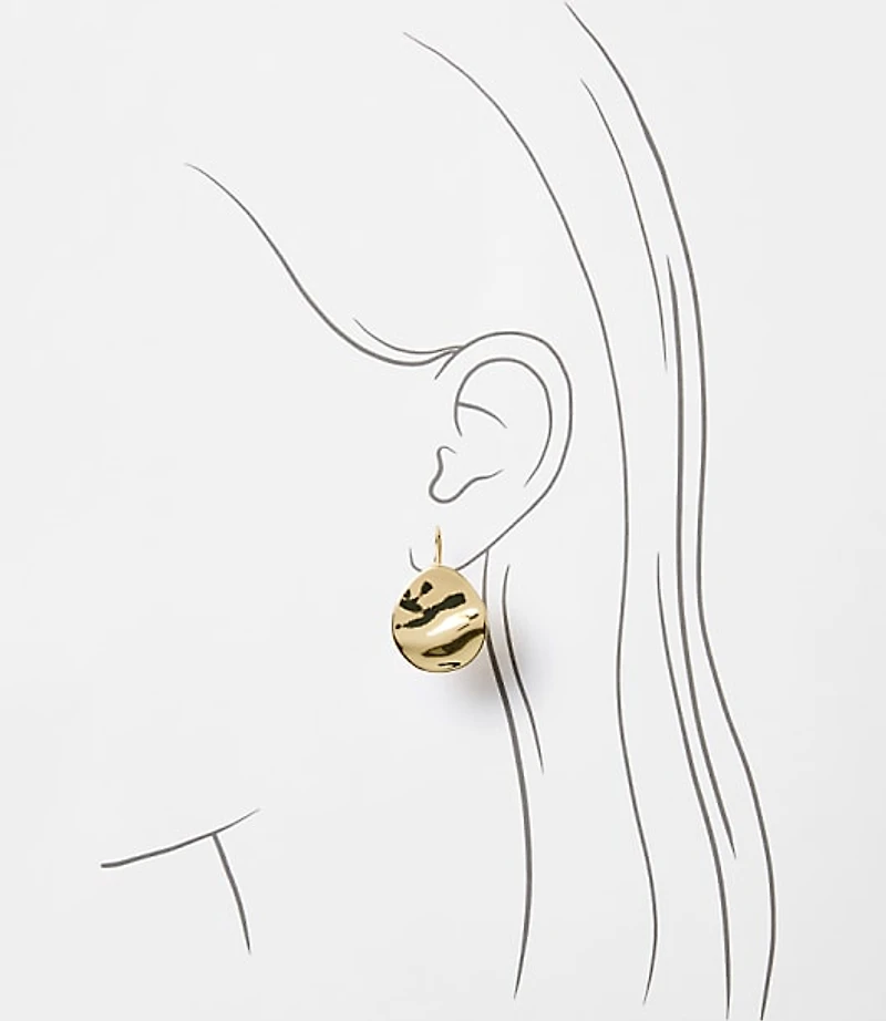 Molded Coin Pull Through Earrings