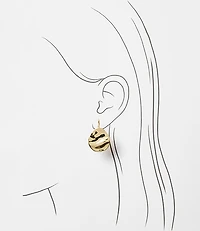 Molded Coin Pull Through Earrings