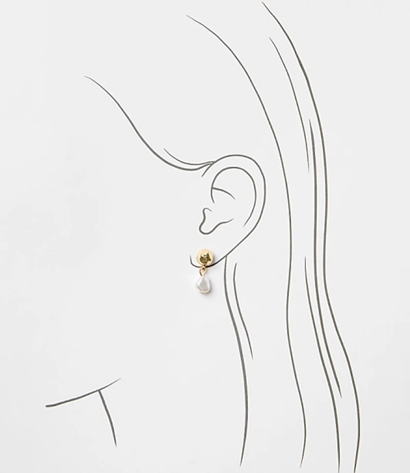 Pearlized Hammered Stud Earring Set