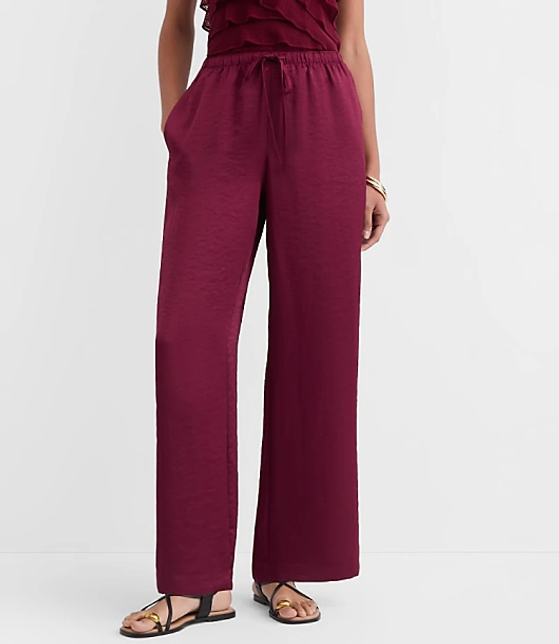 Petite Sawyer Pull On Pants Satin