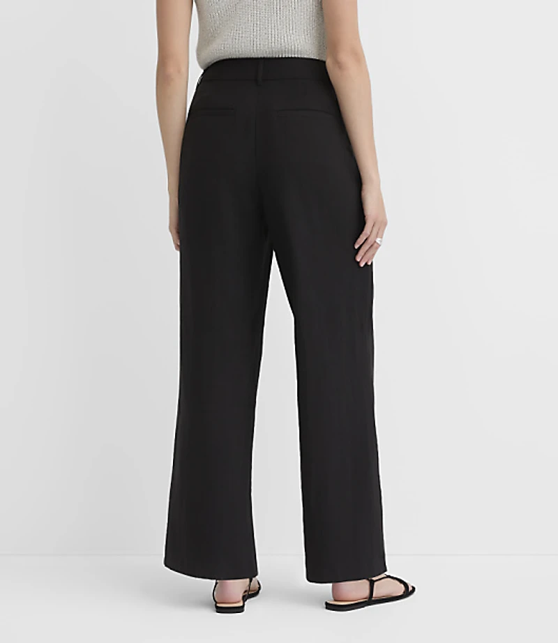 Curvy Relaxed Straight Pants Twill