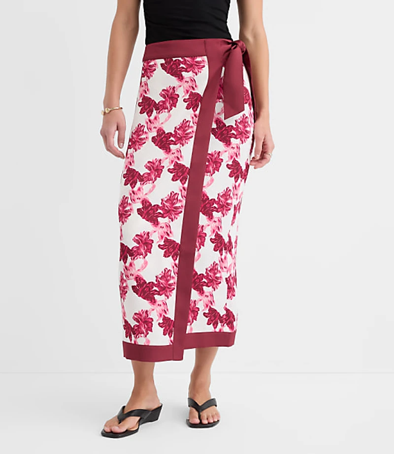 Petite Lily Wrap Midi Skirt