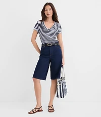Striped Everyday V-Neck Tee