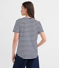 Striped Everyday V-Neck Tee