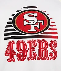 Junk Food San Francisco 49ers Striped Ribbed Cropped Fleece