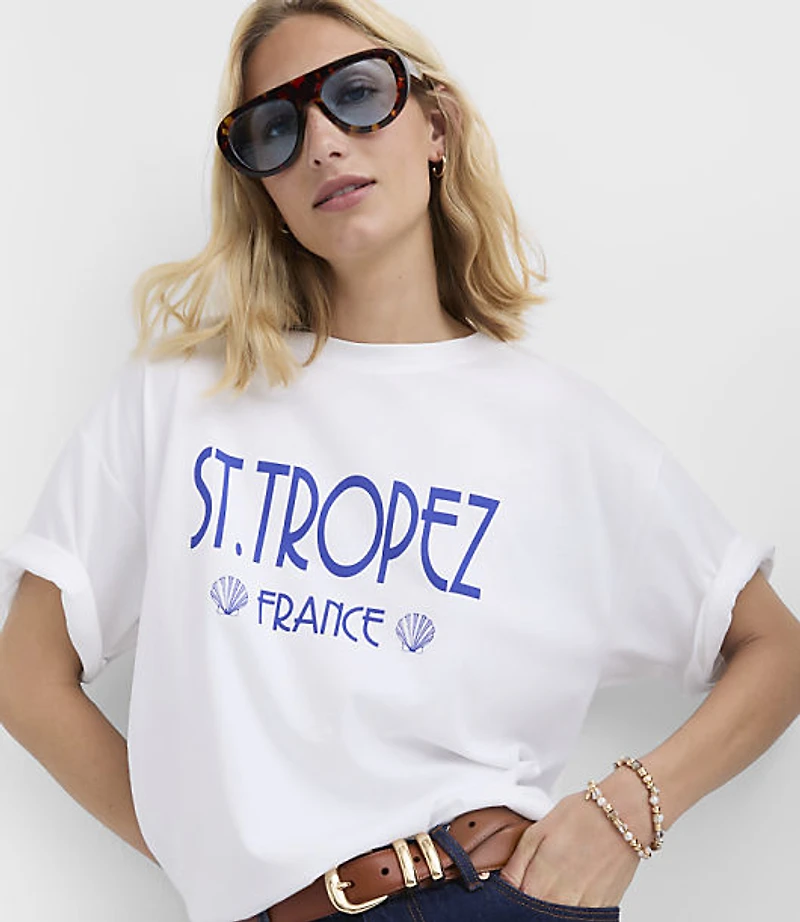 St. Tropez Oversized Jersey Tee