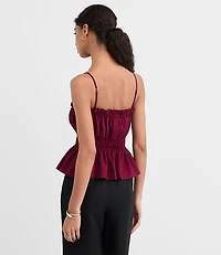 Ruffle Smocked Waist Cami
