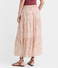 Paisley Tiered Maxi Skirt
