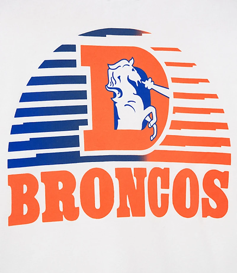 Junk Food Denver Broncos Striped Ribbed Cropped Fleece
