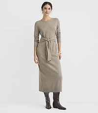 Petite Belted Midi Sweater Dress