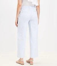 Palmer Wide Leg Crop Pants Textured Stripe