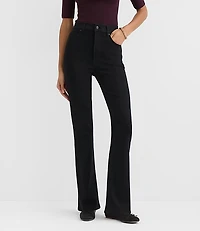 Rivete Tall High Rise Slim Flare Jeans in Noir Wash