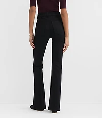 Rivete Tall High Rise Slim Flare Jeans in Noir Wash