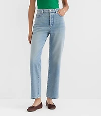 Rivete Tall High Rise Straight Jeans Vintage Mid Wash