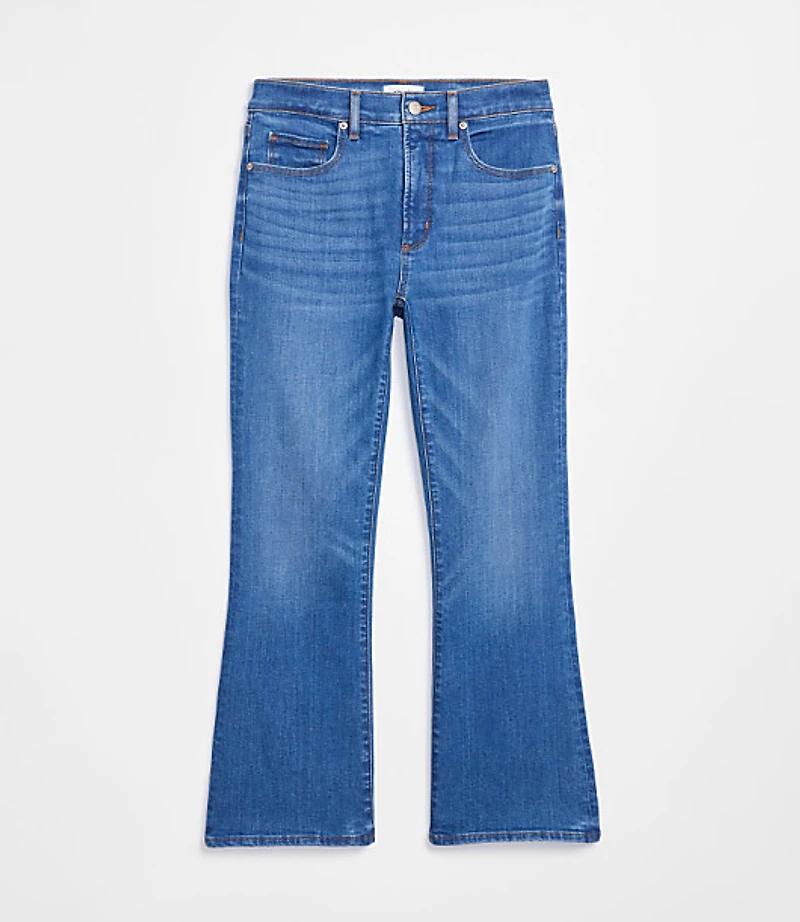 Rivete Tall Curvy Mid Rise Kick Crop Jeans Dark Wash