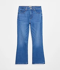 Rivete Tall Curvy Mid Rise Kick Crop Jeans Dark Wash
