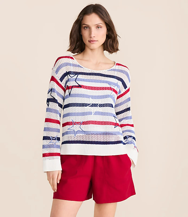 Lou & Grey Stars Stripes Sweater