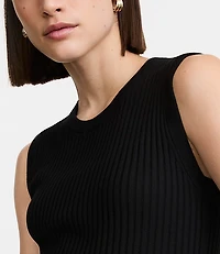 Petite LOFT Versa Ribbed Sleeveless Sweater