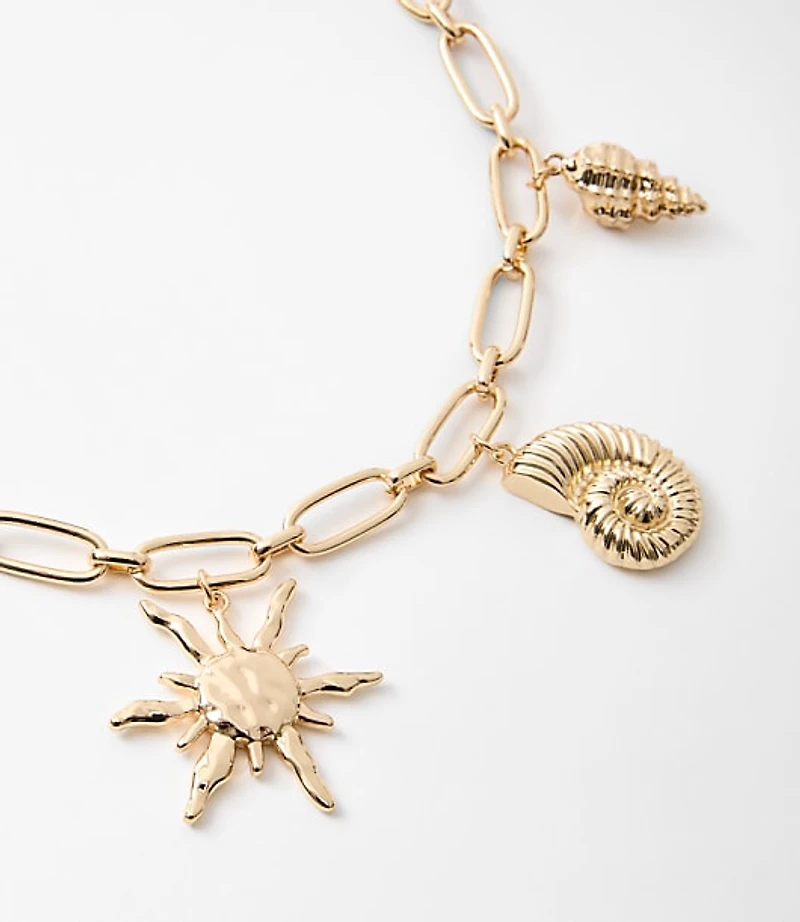 Sun & Seashell Statement Necklace