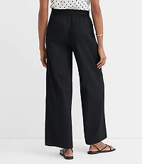 Linen Cotton Pull On Wide Leg Pants
