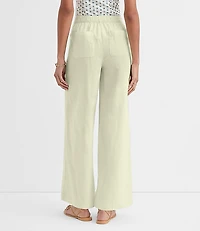 Linen Cotton Pull On Wide Leg Pants