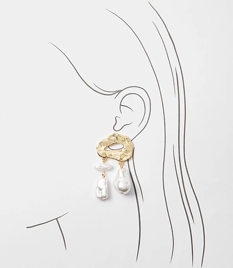 Mother Of Pearl Statement Drop Earrings