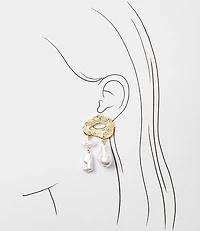 Mother Of Pearl Statement Drop Earrings
