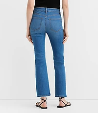 Rivete Tall Mid Rise Kick Crop Jeans Dark Wash