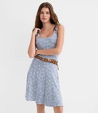 Floral Ponte Seamed Mini Dress