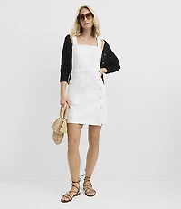 Topstitched Denim Pocket Mini Wrap Dress