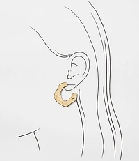 Molded Metal Hoop Earrings